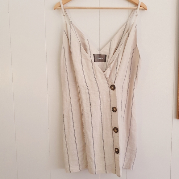 Reformation Cayman Mini Dress | Linen | Striped | Size XL - Picture 4 of 11